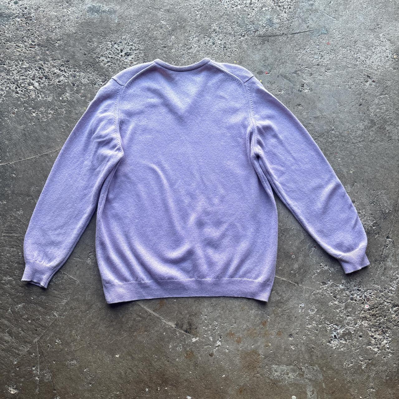 Vintage Lyle & Scott v-neck sweater in Lilac - L