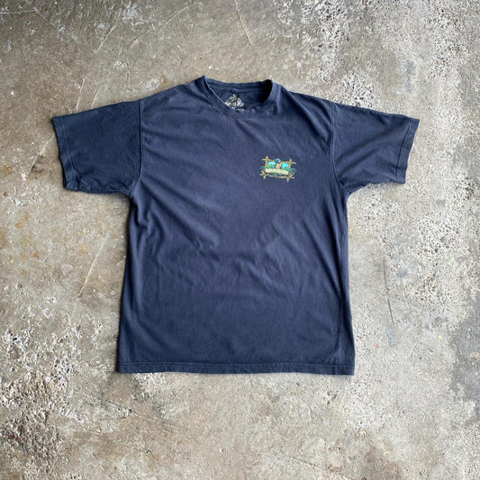 Black Newport Blue Graphic Bar T-Shirt - L