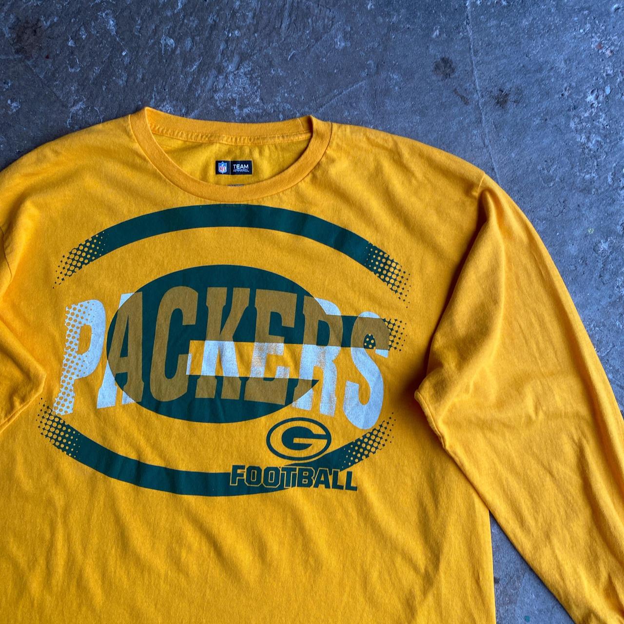 Yellow Green Bay Packers Graphic NFL Long-Sleeve T-Shirt - XL