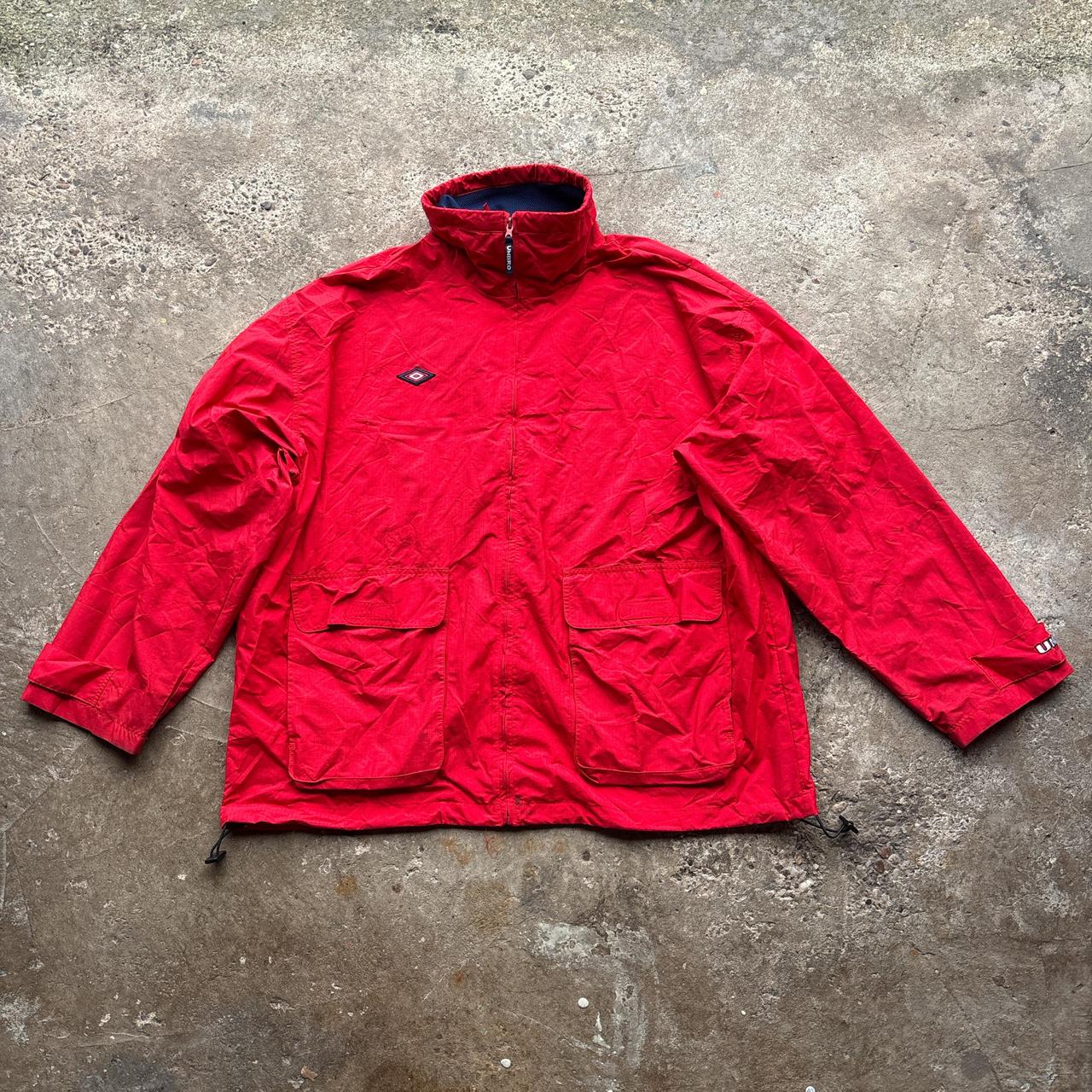 Red Umbro windbreaker track jacket