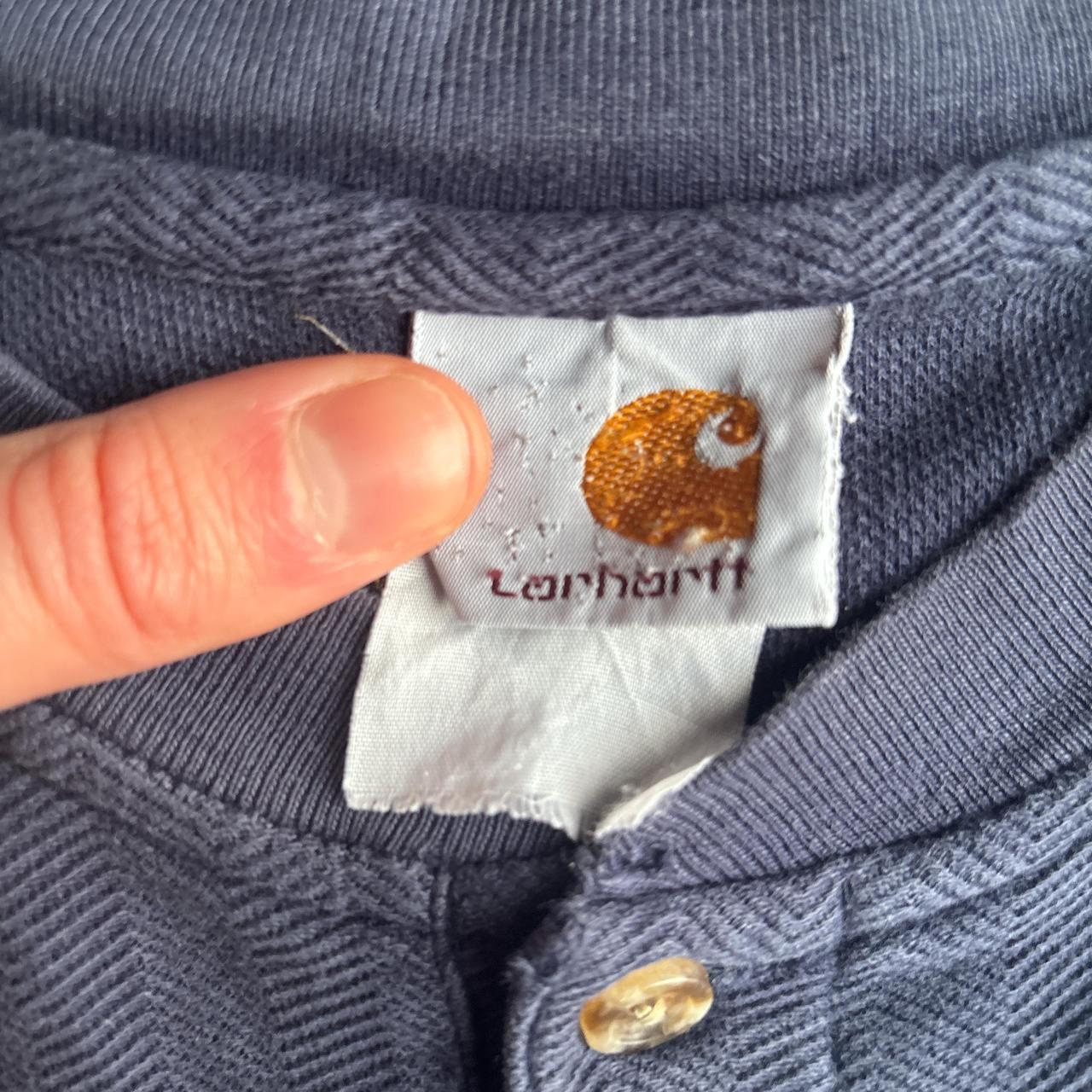 Navy Button Up Carhartt T-Shirt - 2XL