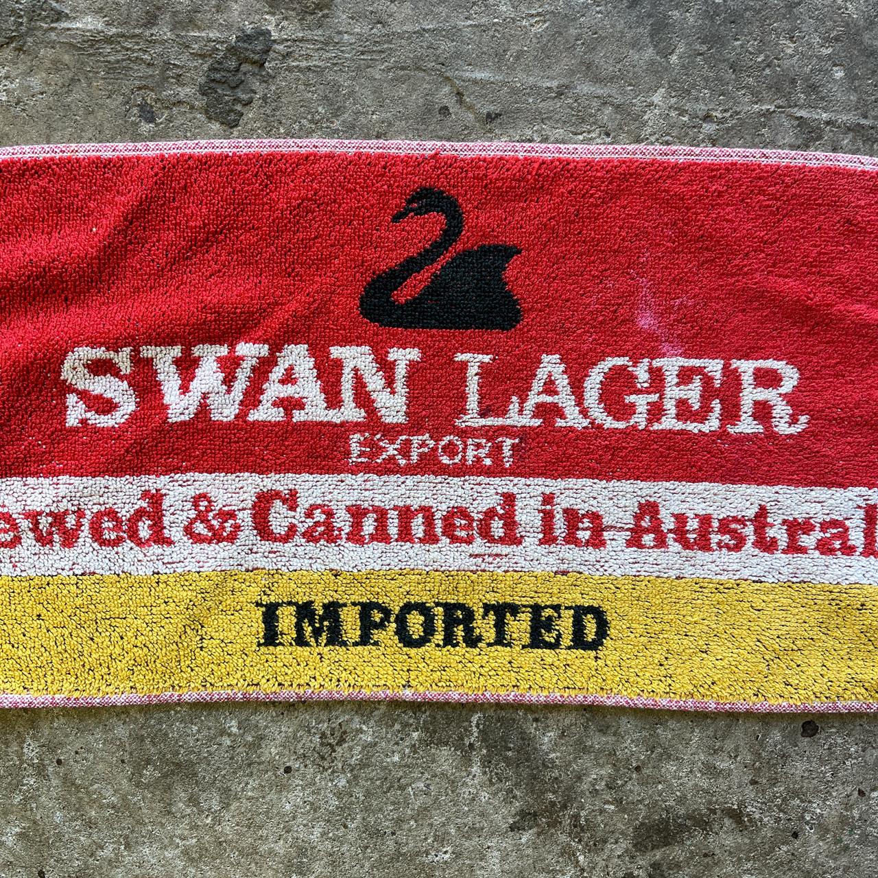 90s cotton ‘Swan Lager Export’ beer towel
