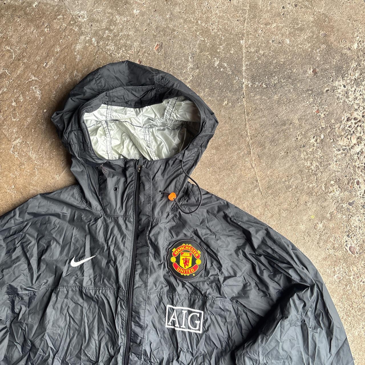 Black Nike ‘00s Manchester United Hooded Jacket - 2XL