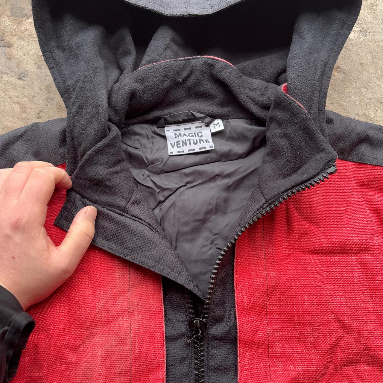 90s Red and black Magic Number skateboard jacket