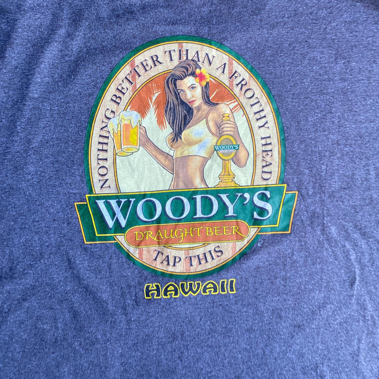 Grey Graphic Woody’s Beer T-Shirt - 2XL