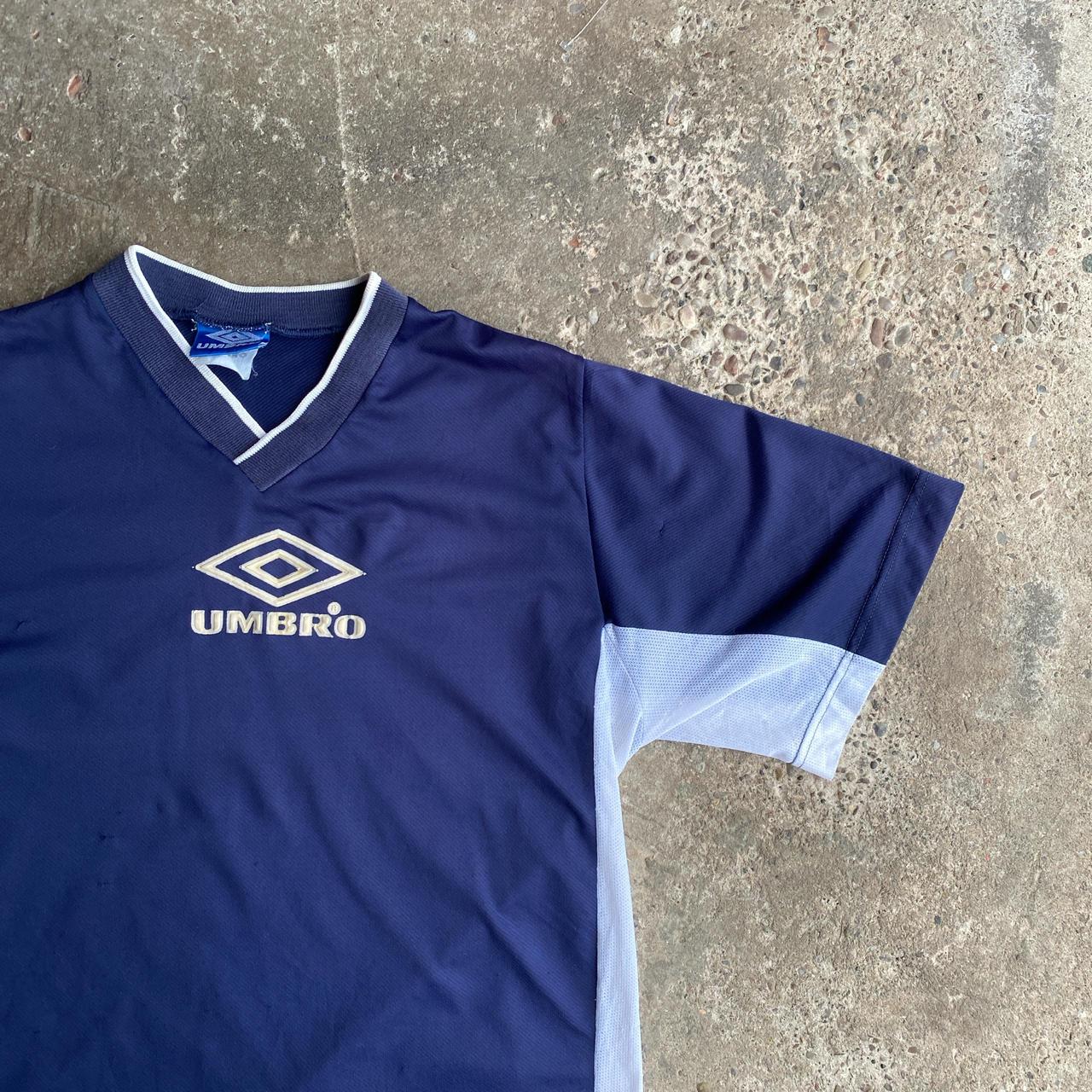 Navy & White Vintage Umbro Sportswear T-Shirt - M