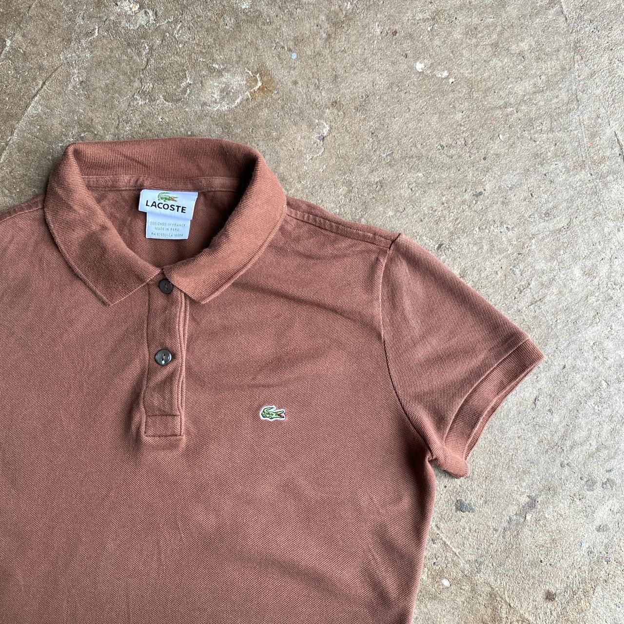 Brown Lacoste Polo Shirt - XS (women’s)