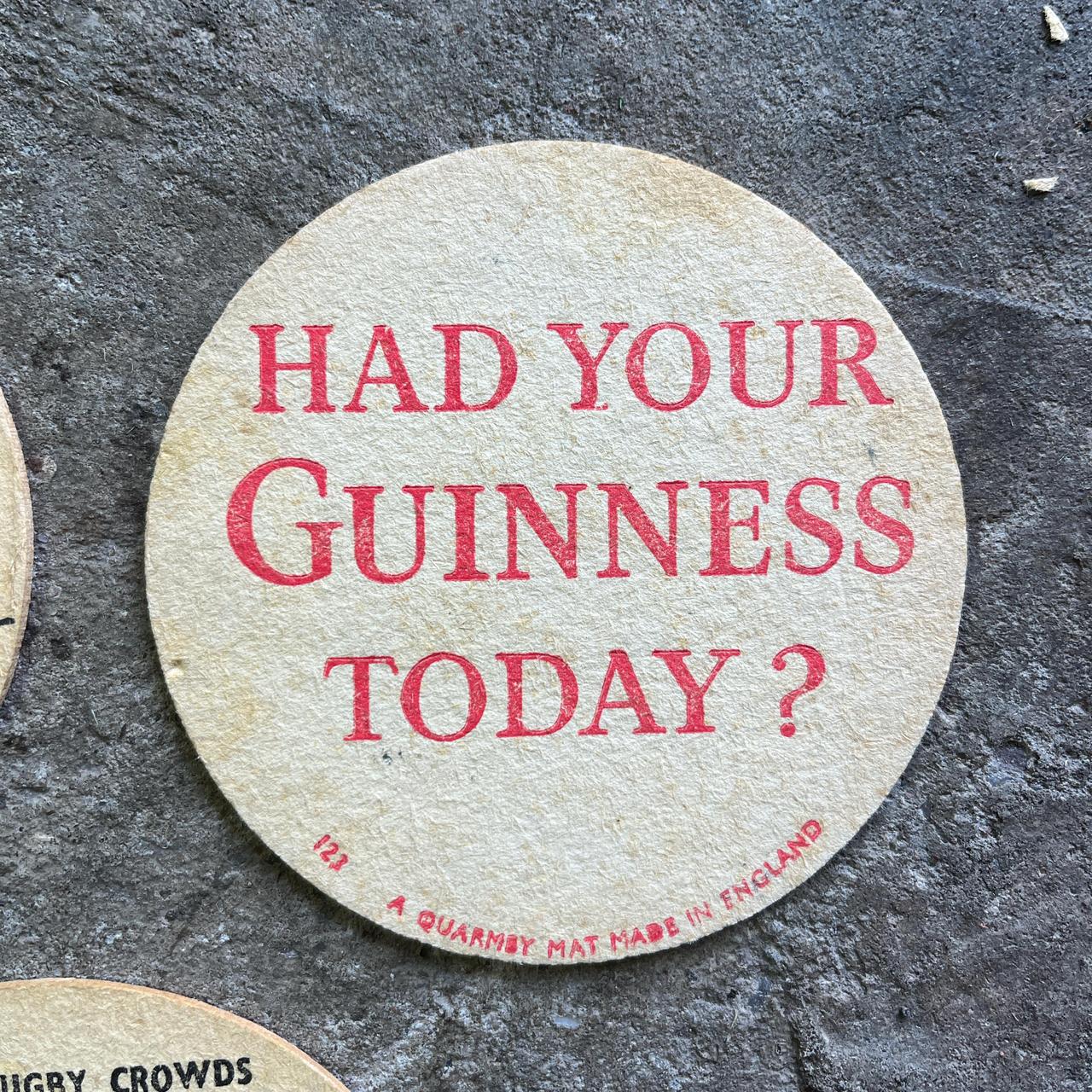 Vintage Guinness beer mats (double sided)
