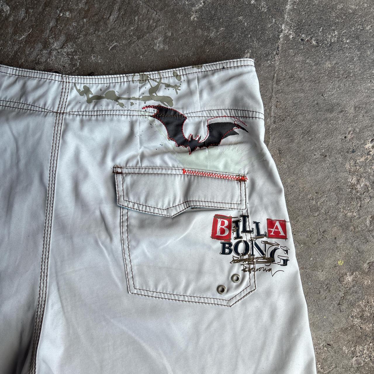 Cream Y2K Graphic Billabong Board Shorts