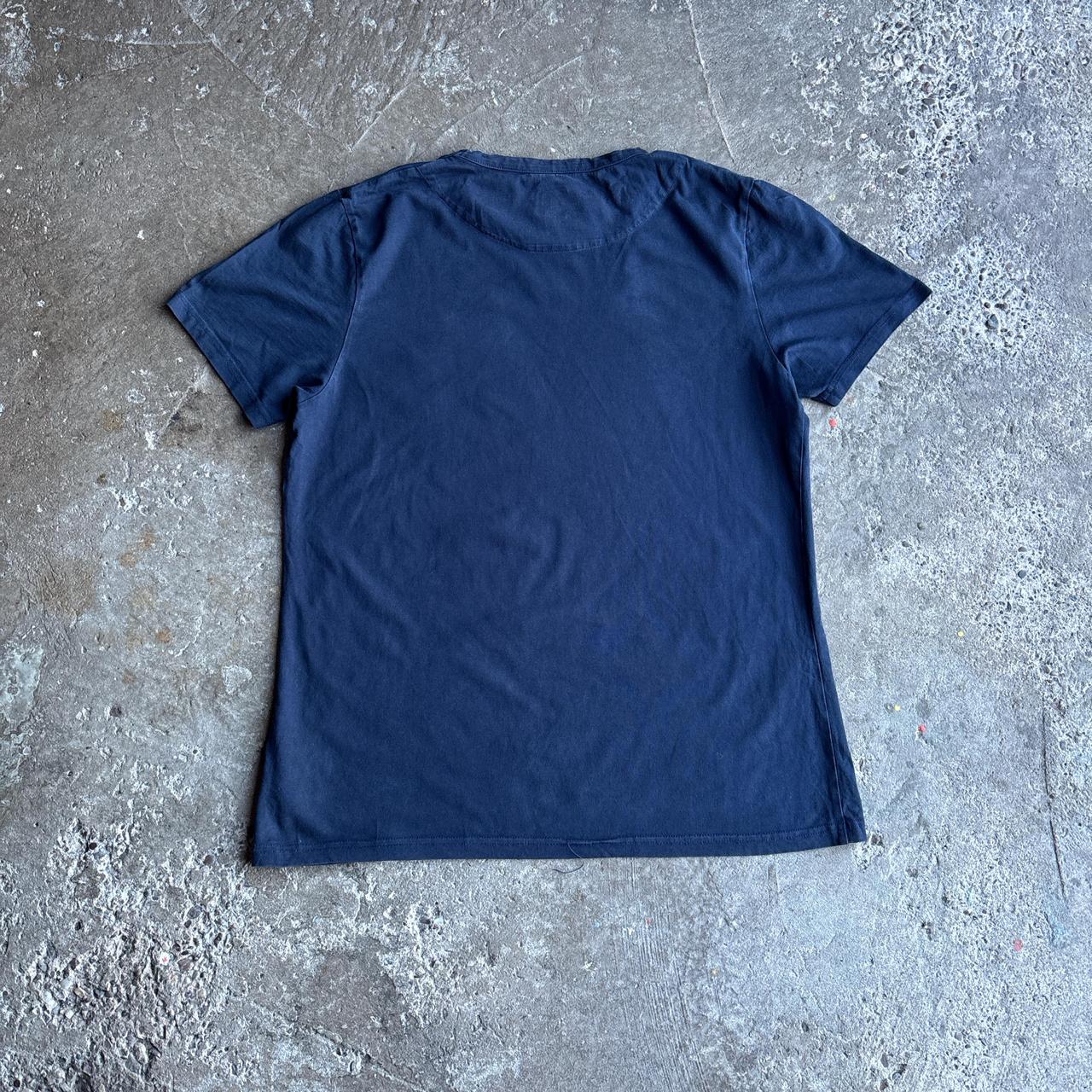Navy Pretty Green Embroidered T-Shirt - L