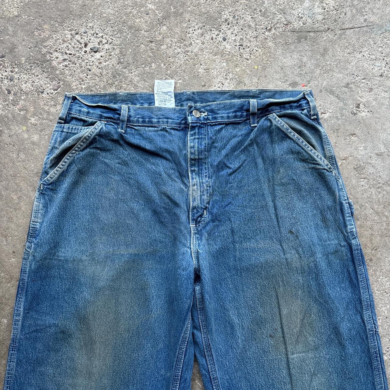 Blue Carhartt Carpenter Jean - W40/L32, Dungaree fit