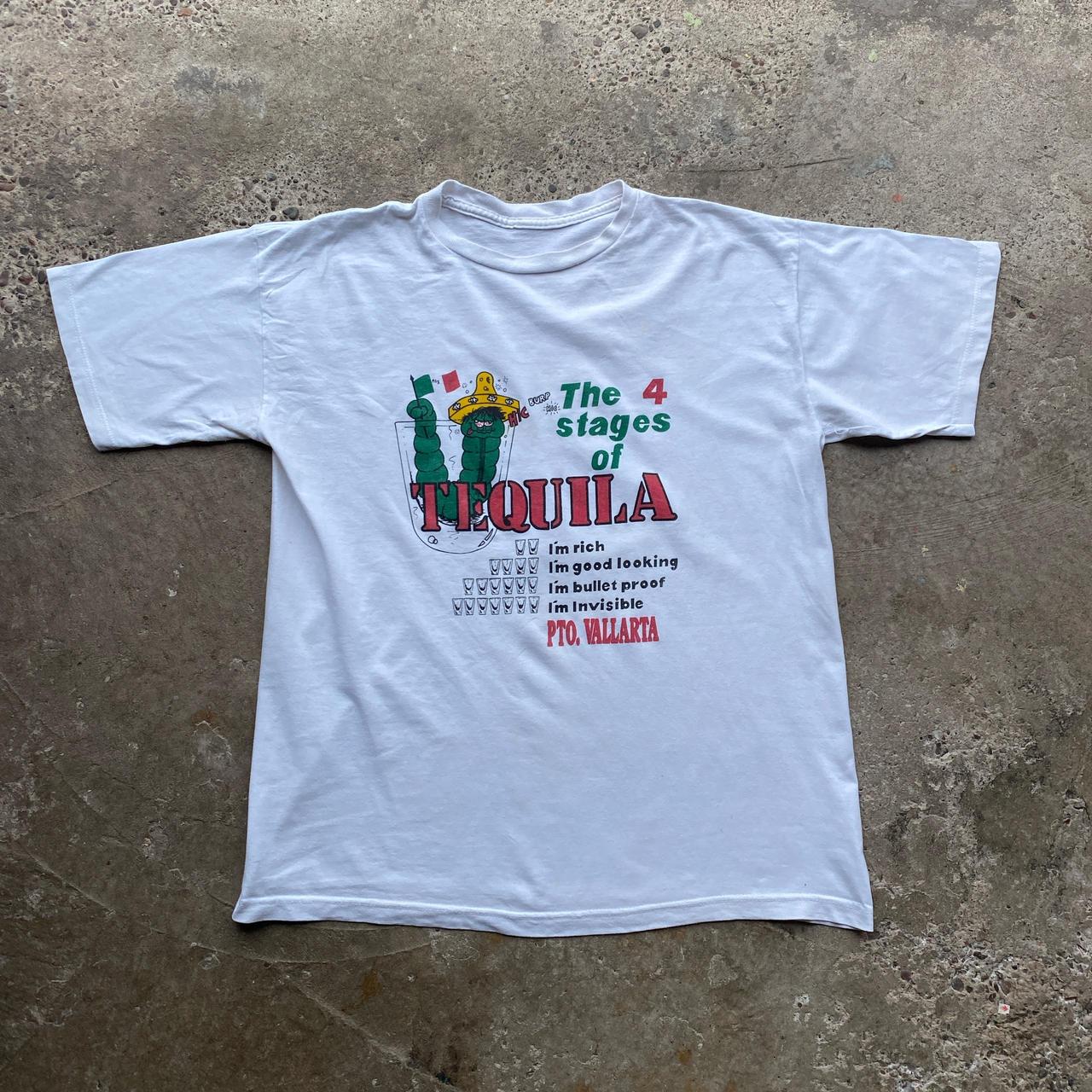 Vintage White ‘Tequila’ t-shirt - L