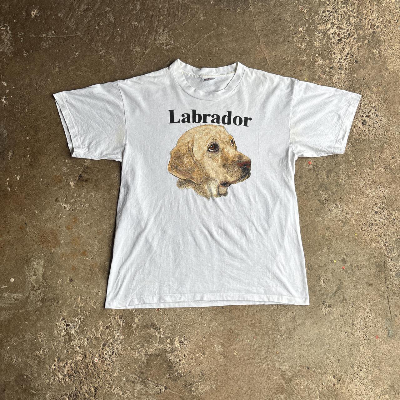 Vintage White Labrador Graphic T-Shirt - L