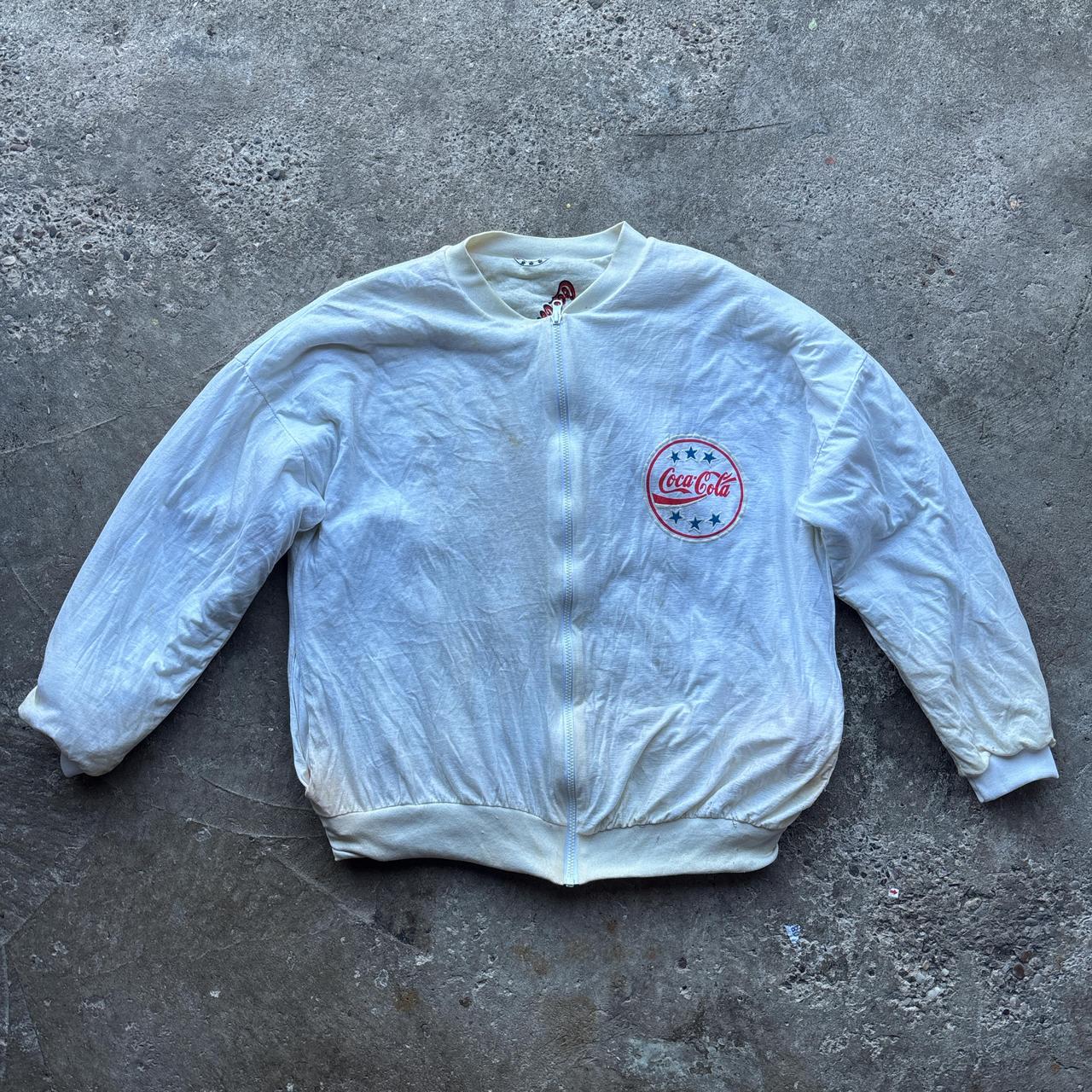 Reversible Coca-Cola bomber jacket in white