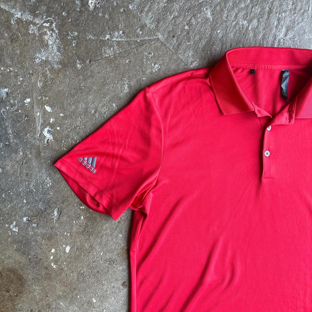 Red Adidas Golf Polo Shirt