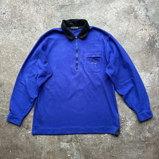 Purple Puma quarter zip fleece-like shirt