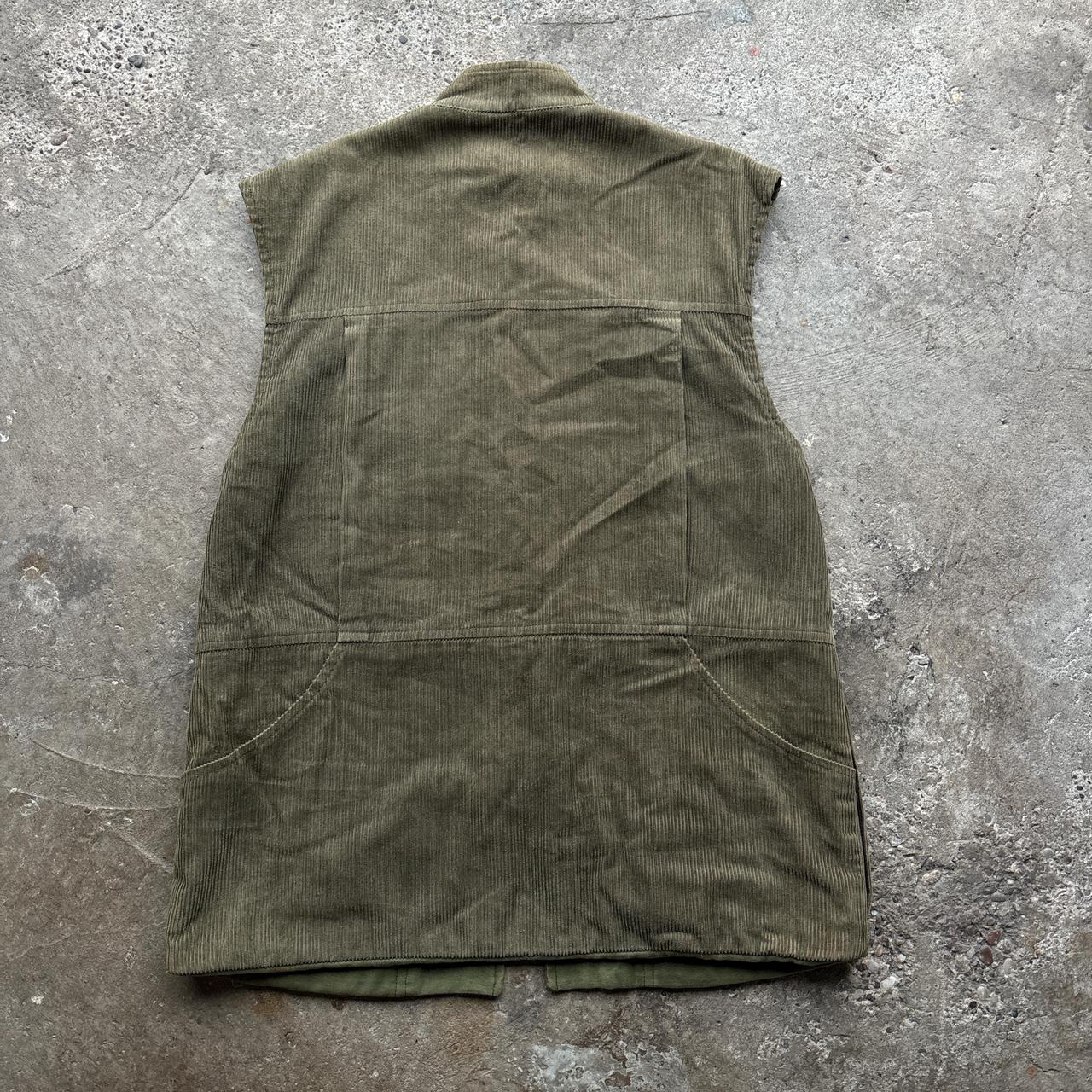 Green suede and corduroy hunting vest