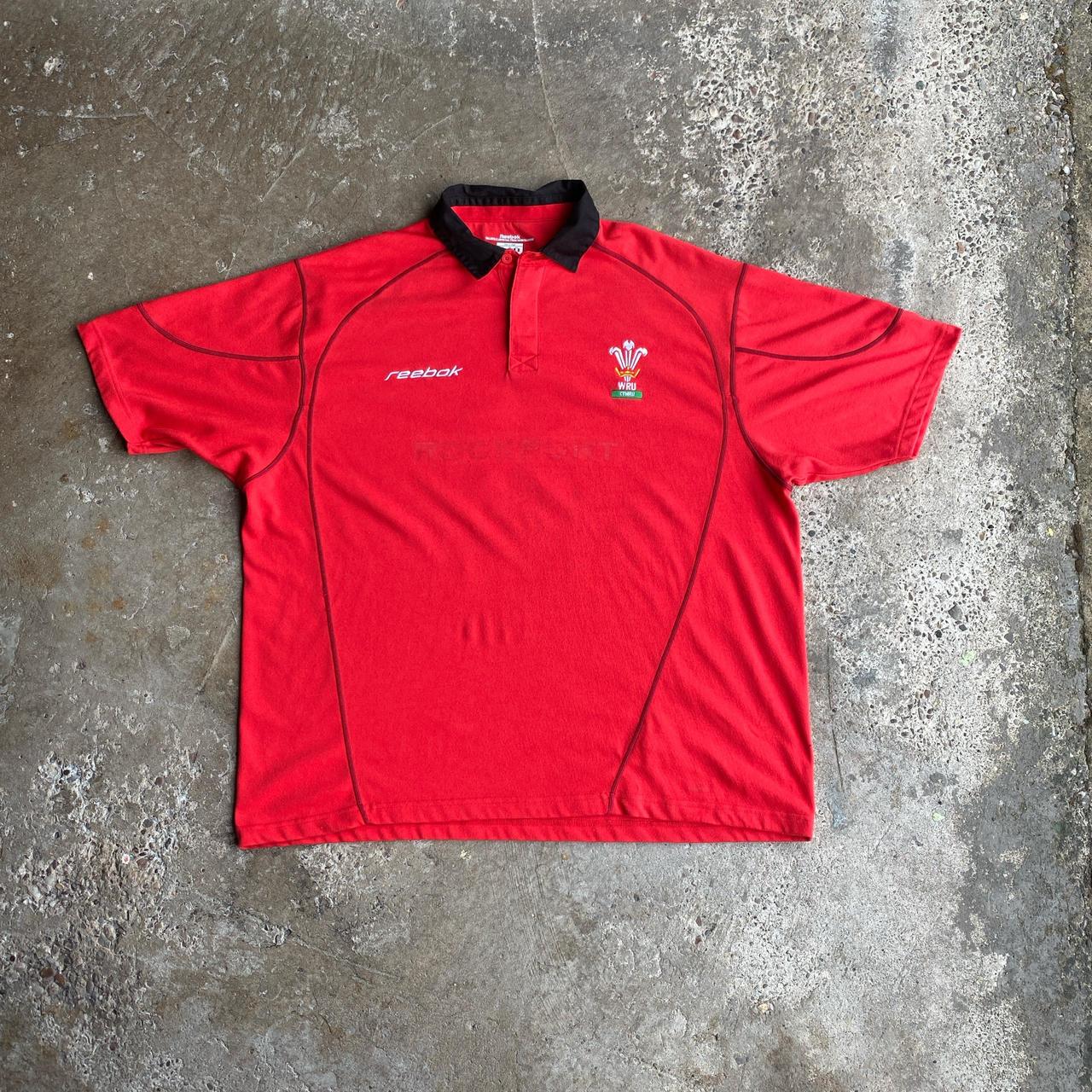 Red Reebok Wales Rugby Polo Shirt - XL