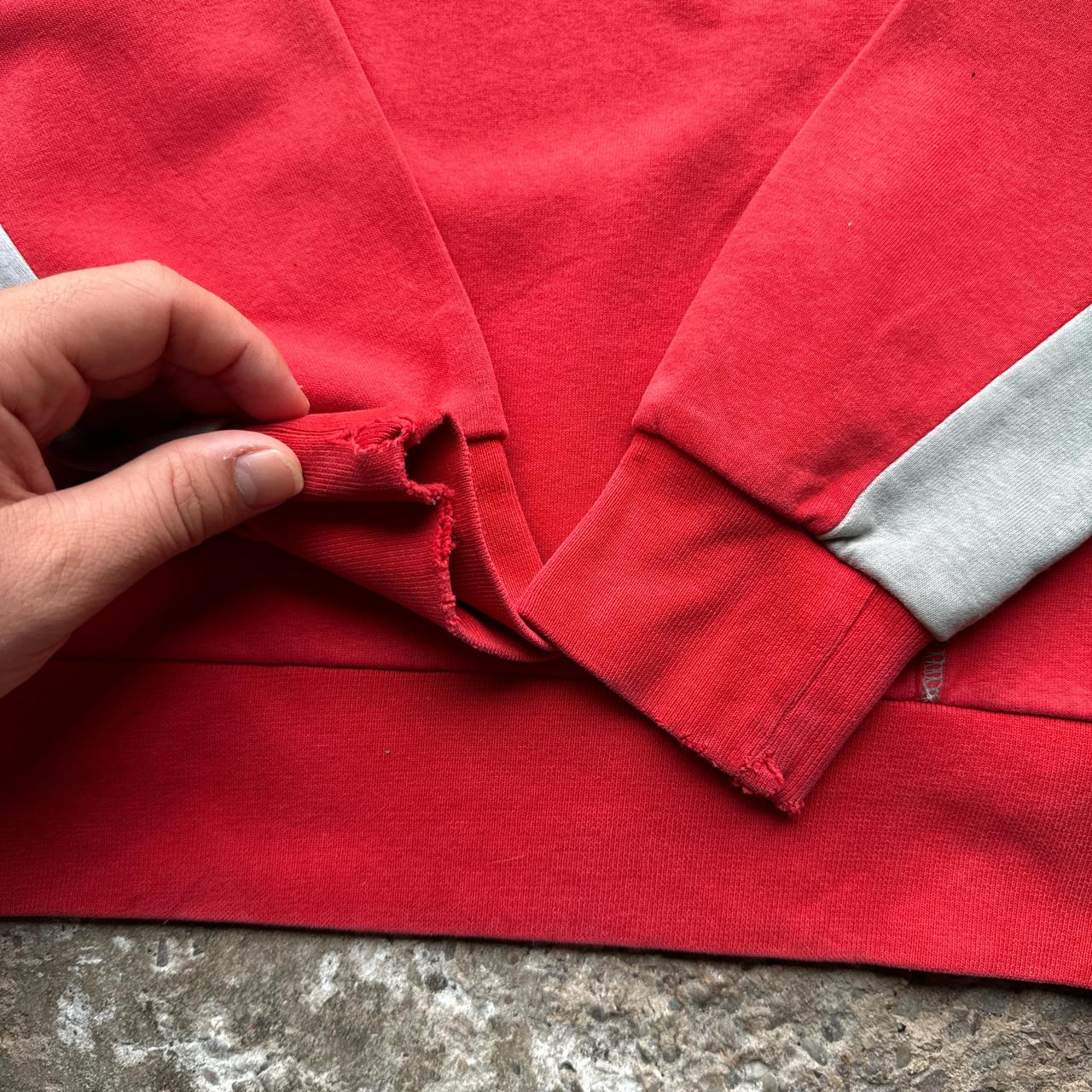 Red and grey puma hoody