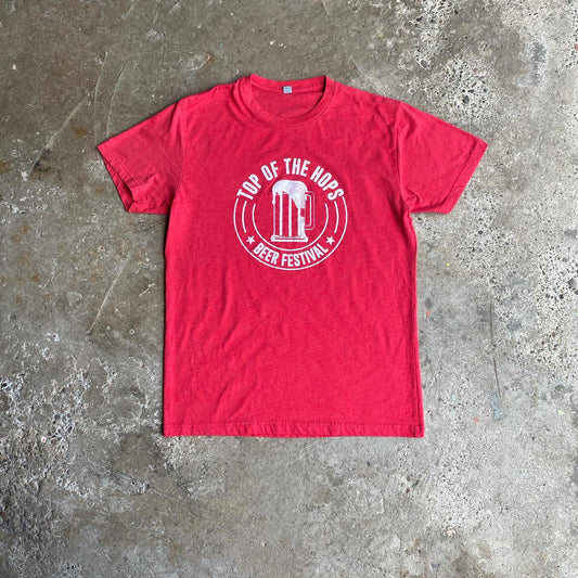 Red ‘Top of Hops’ Graphic Beer Festival T-Shirt - M