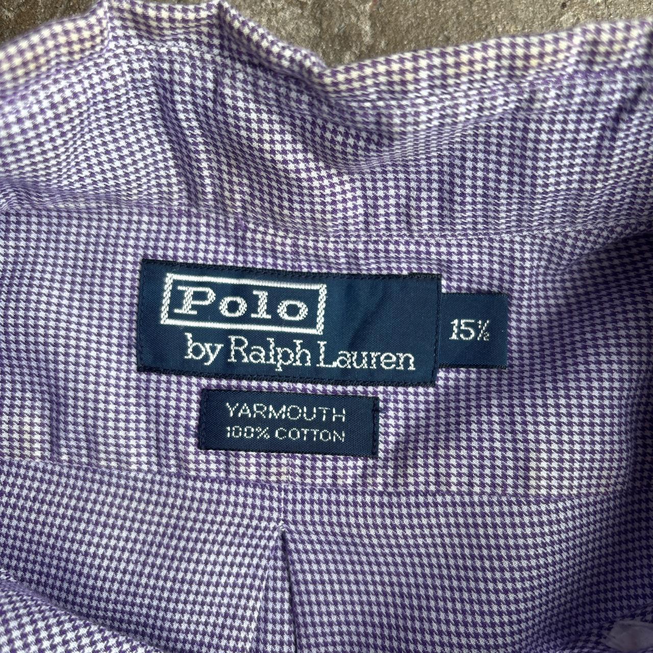Purple Checkered Ralph Lauren Long-Sleeve Shirt