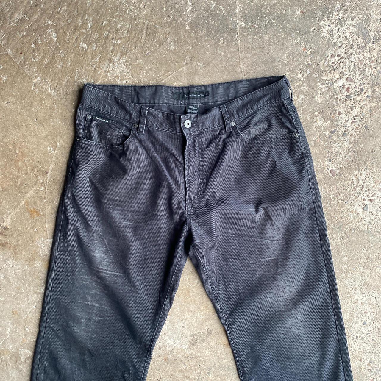 Washed Black Calvin Klein Jeans Corduroy Trousers - 36