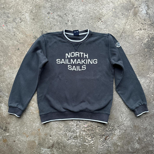 Navy sweatshirt with sailing embroidered logo