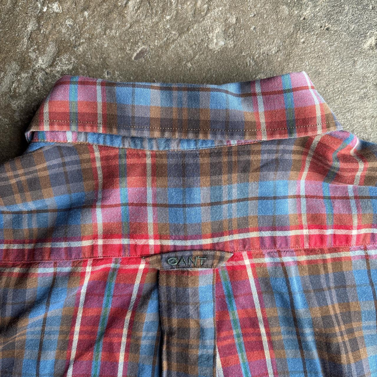 Red & Blue Checkered GANT Long-Sleeve Shirt - 2XL