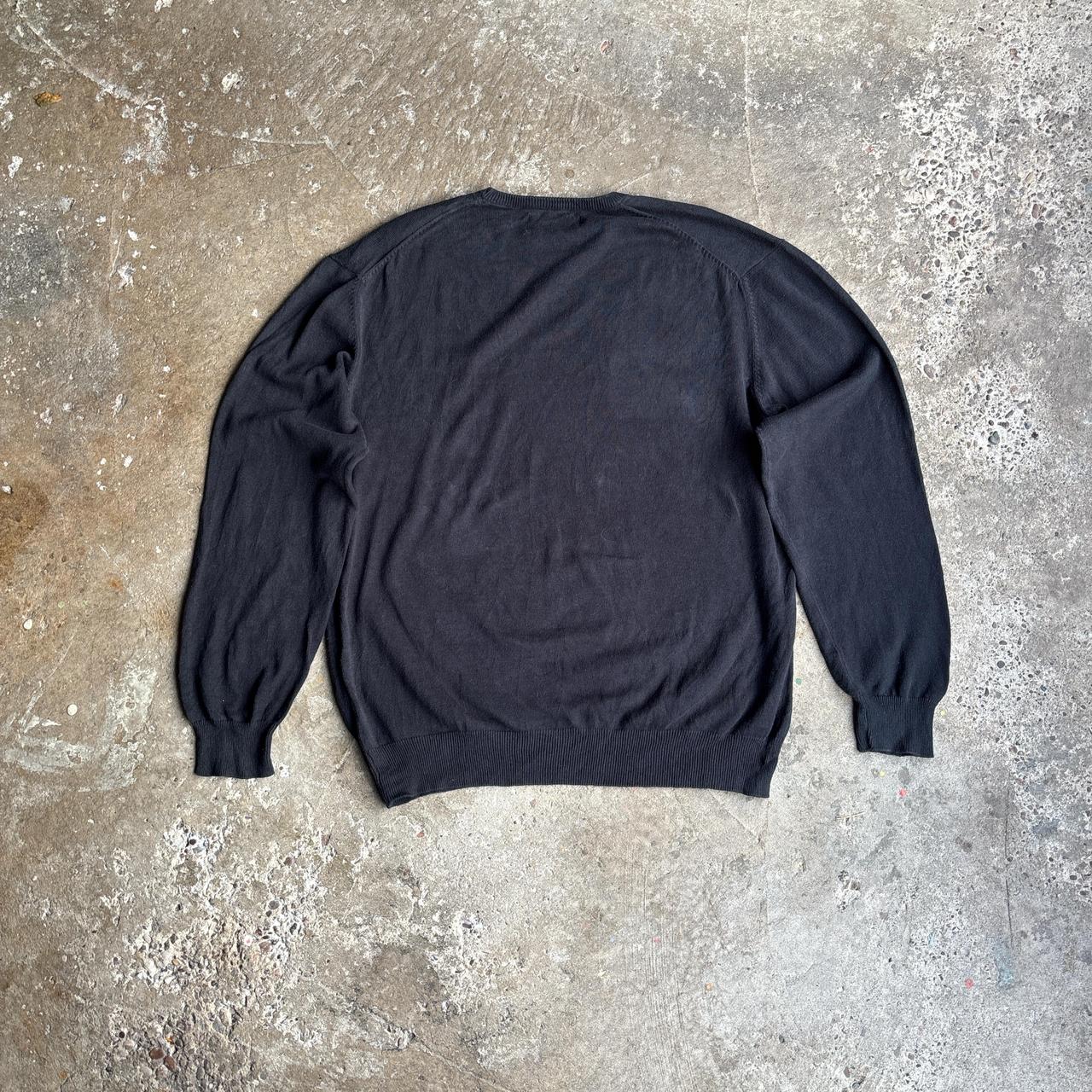 Black Kappa Knitted Crewneck Jumper- 2XL