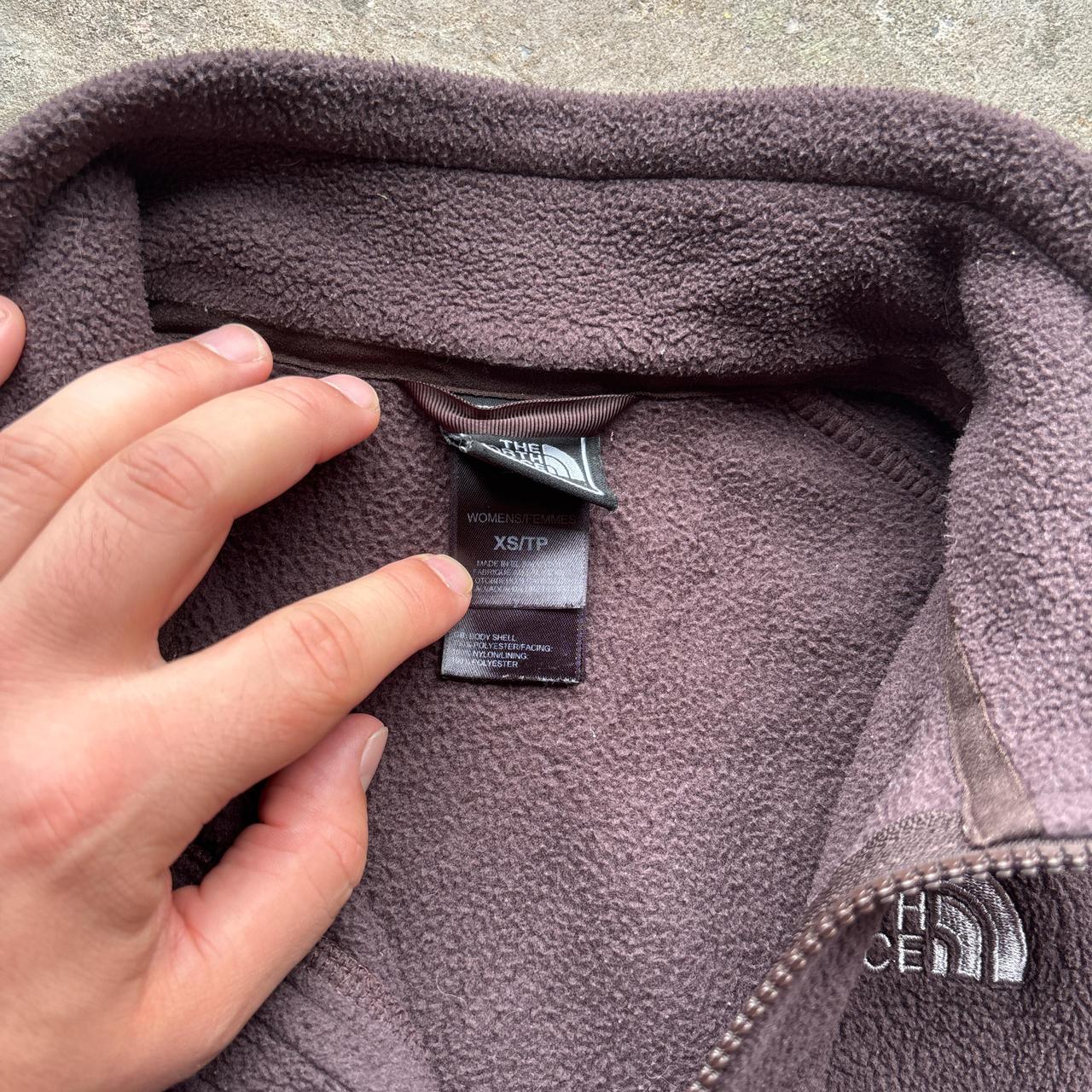 Brown The North Face zip-up fleeec - XS