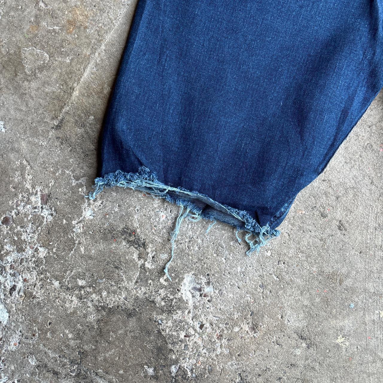 Blue Denim Wrangler Ripped Shorts