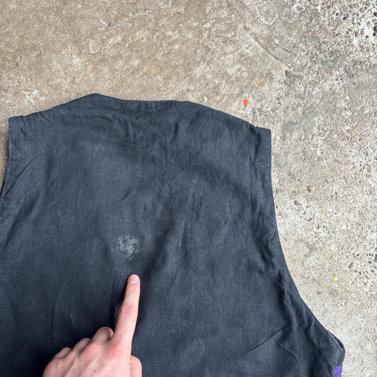 Multi-Coloured Plaid Button Up Vest - XL (women’s)