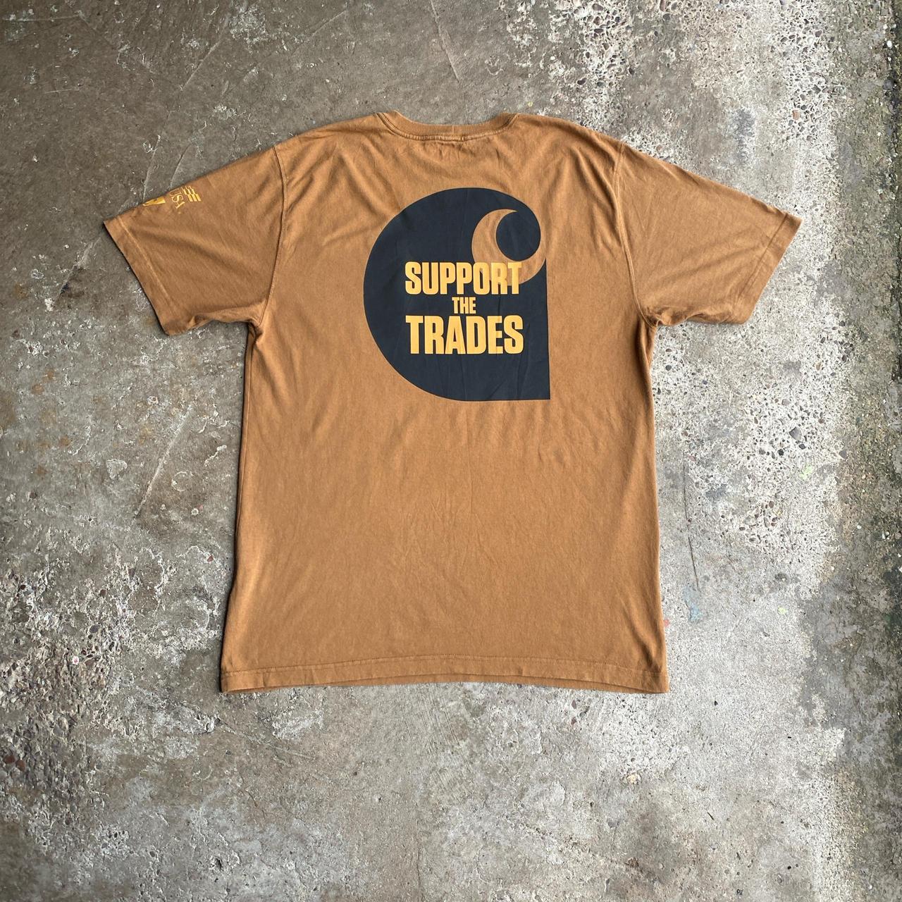 Brown Carhartt Single Pocket Graphic T-Shirt - M