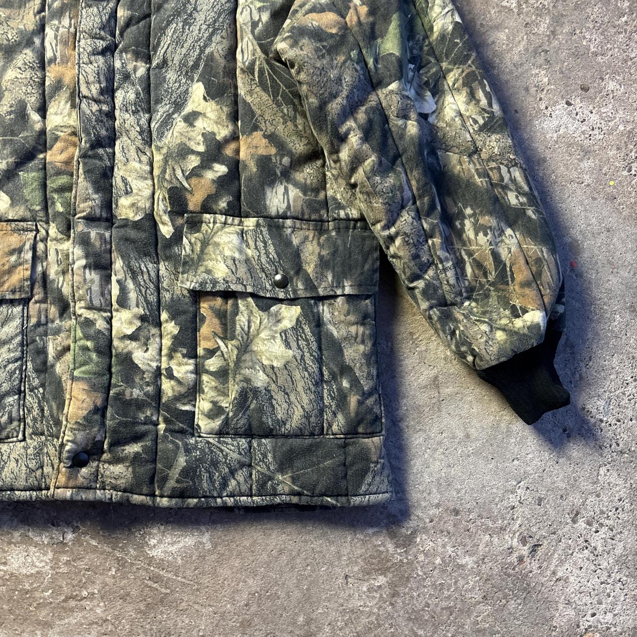 Quilted Woodland Print Full Zip Jacket - L