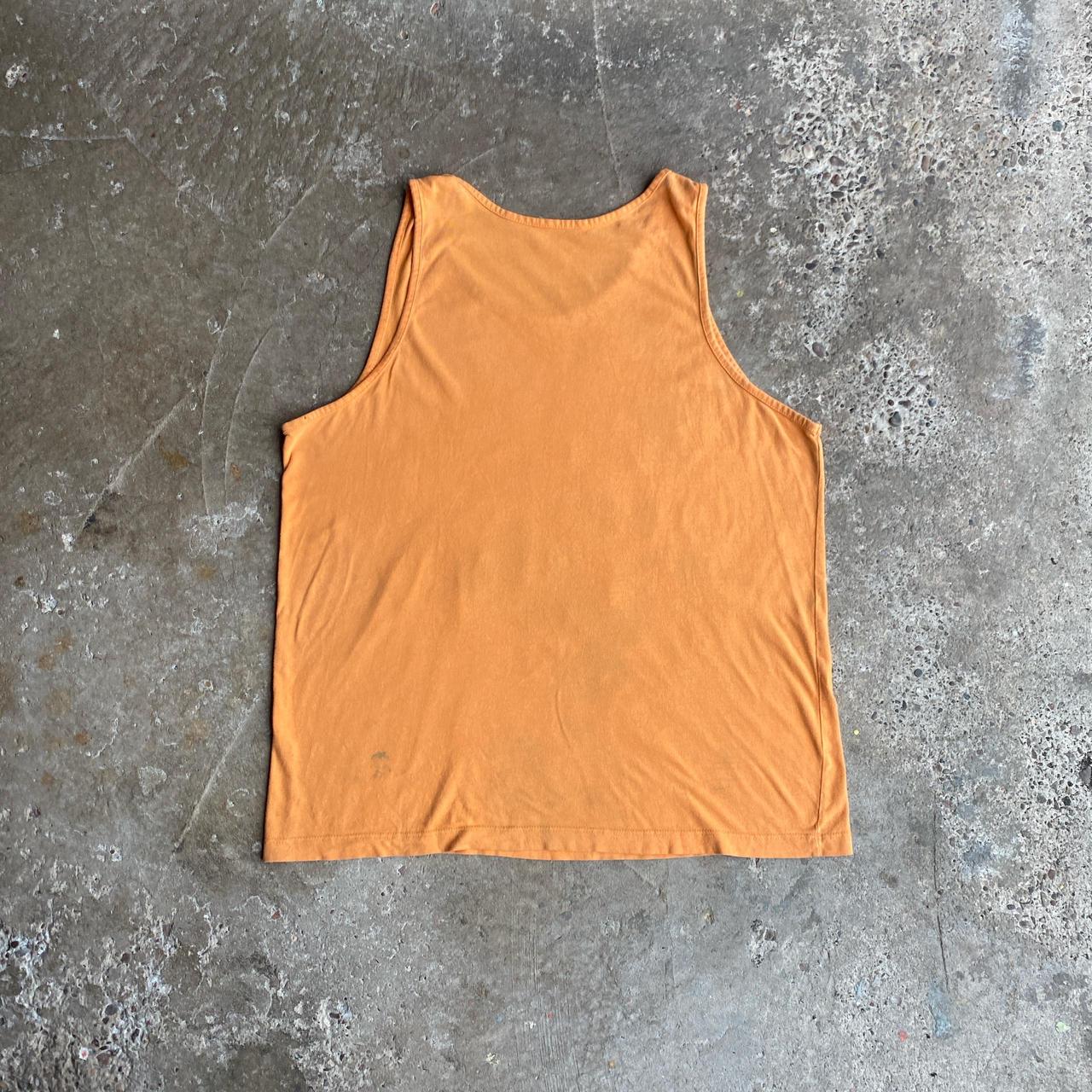 Orange Bar Graphic Tank Top - L