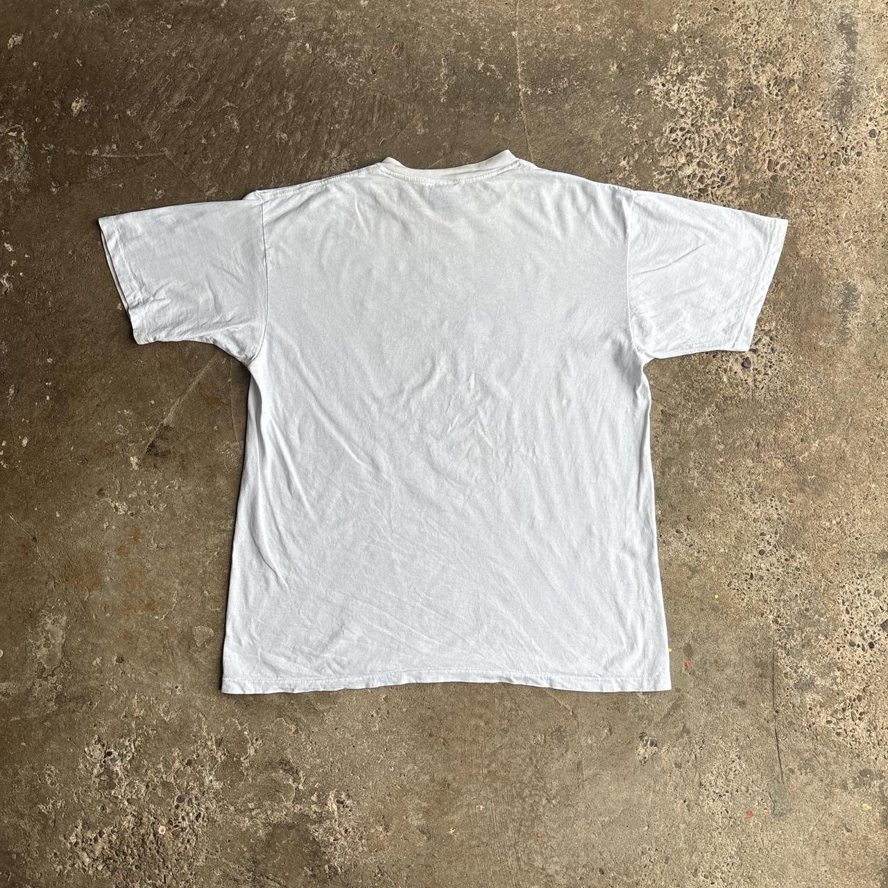 Vintage White Single Stitch Carolina Basketball T-Shirt - XL