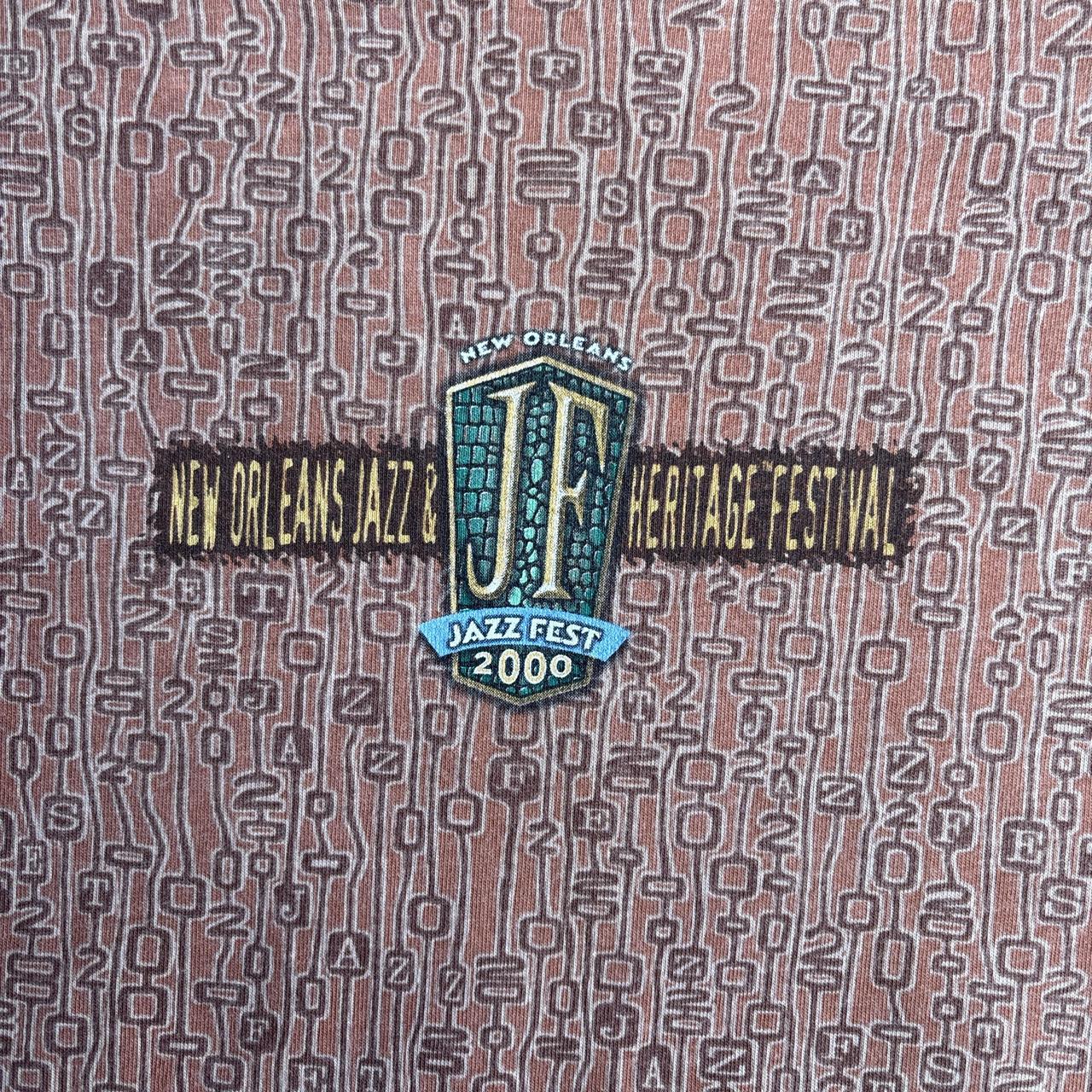 Patterned New Orleans Jazz & Heritage Festival ‘2000’ T-Shirt
