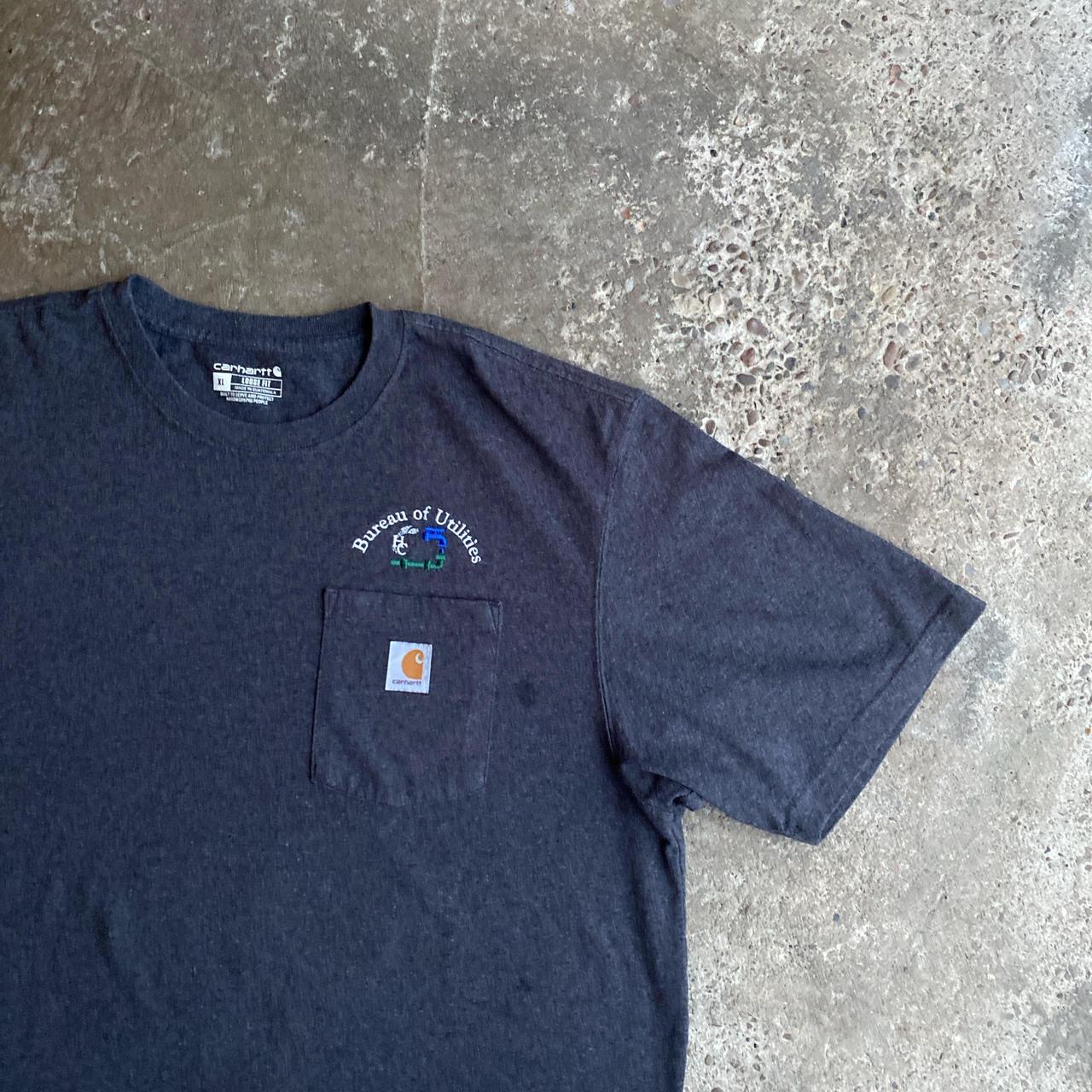 Dark Grey Carhartt Embroidered T-Shirt - XL