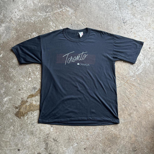 Black Single Stitch Toronto Canada T-Shirt