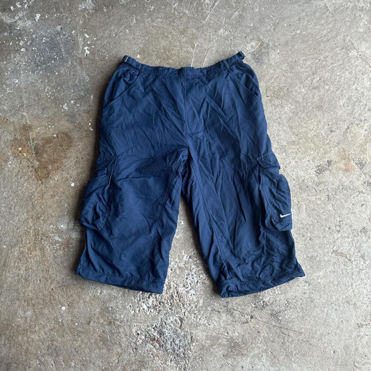 Navy Nike 3/4 Length Sports Shorts