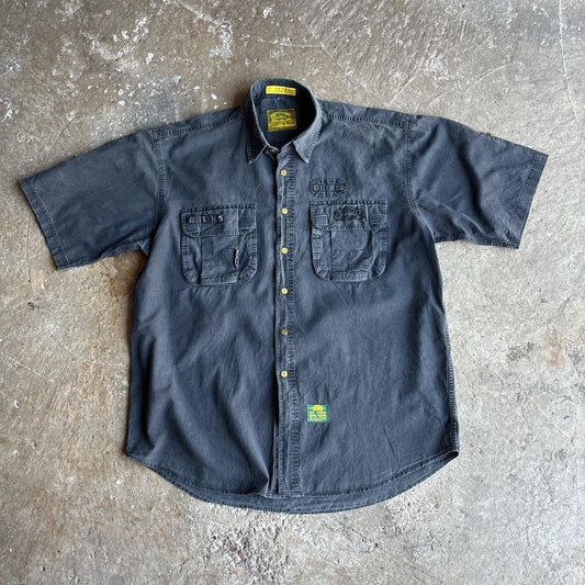 Vintage Washed black Camel short-sleeve shirt
