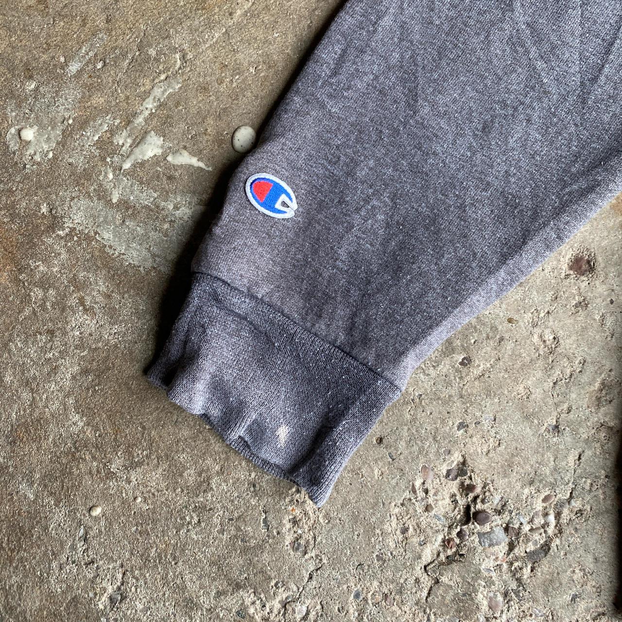 Grey Graphic Champion Hoodie - M
