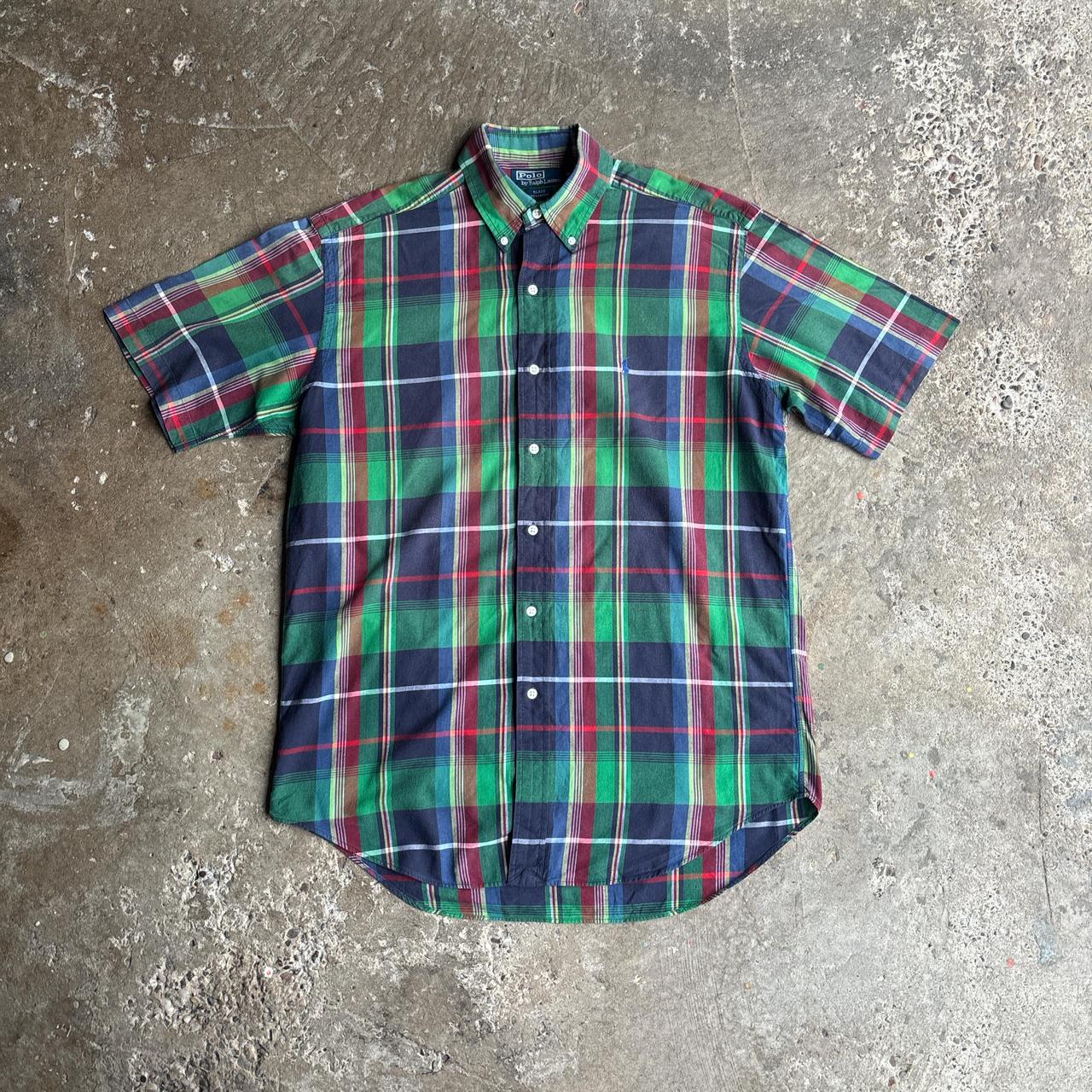 Multi-coloured Ralph Lauren Checkered Short Sleeve Shirt - M