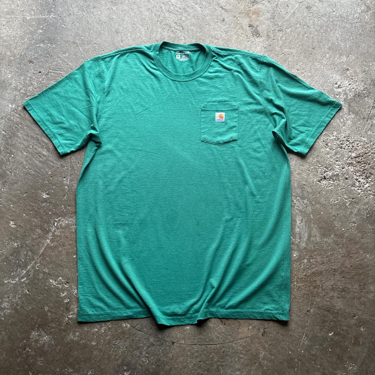 Green Carhartt single pocket tee - XXL