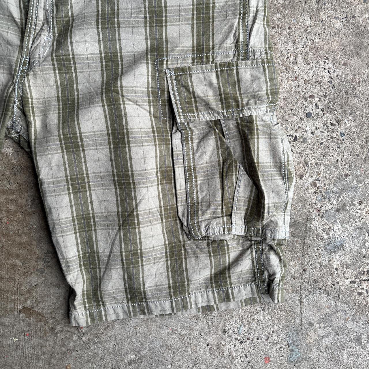 Green Checkered Levi’s Cargo Shorts