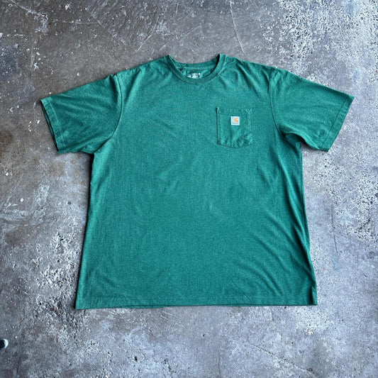 Green Carhartt Loose Single Pocket T-Shirt - 3XL