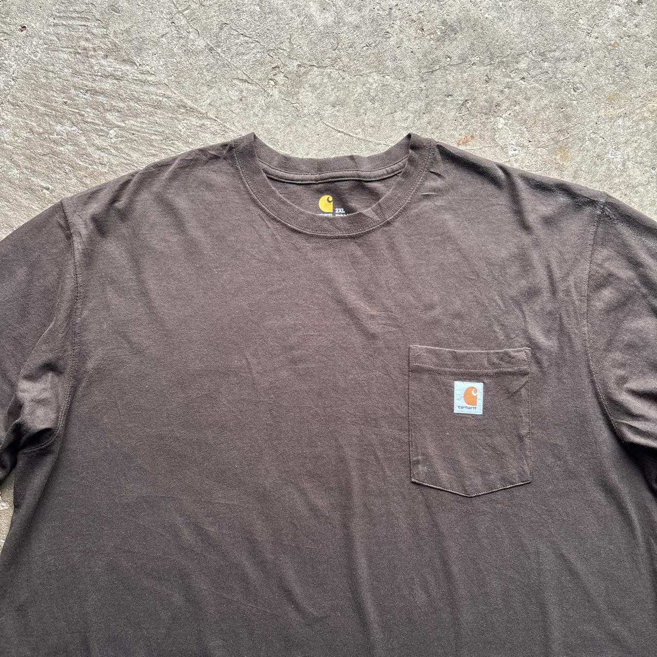 Brown Carhartt single pocket tee - XXL