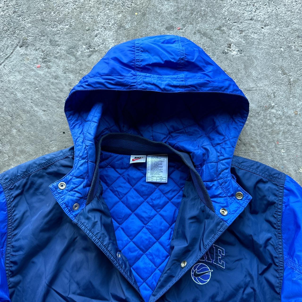 90s Navy and blue Nike Basketball hooded jacket
