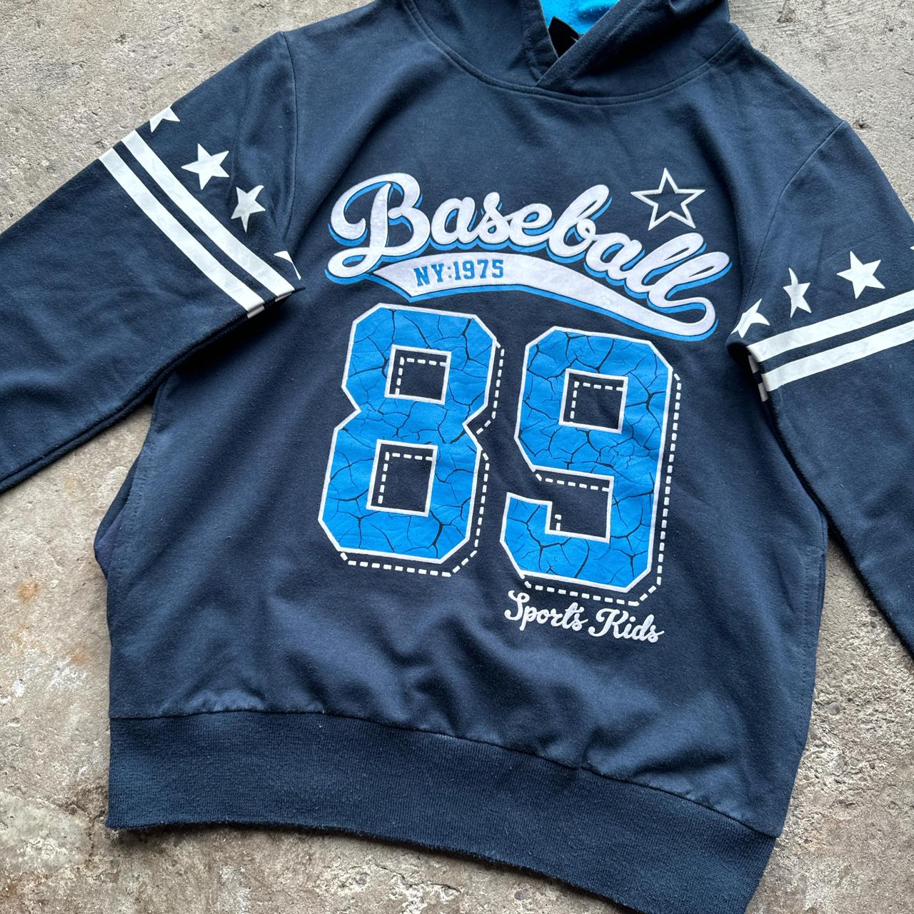 Navy blue graphic hoody