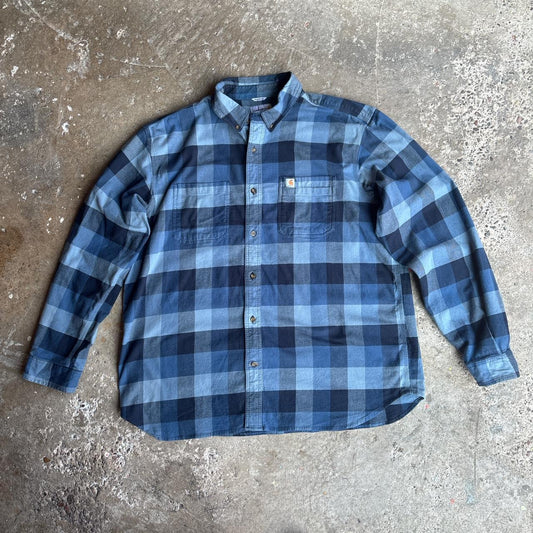Blue chequered Carhartt workwear shirt